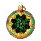 Emerald Solstice | Hand-Painted Glass Ornament | Blubom 2024-016