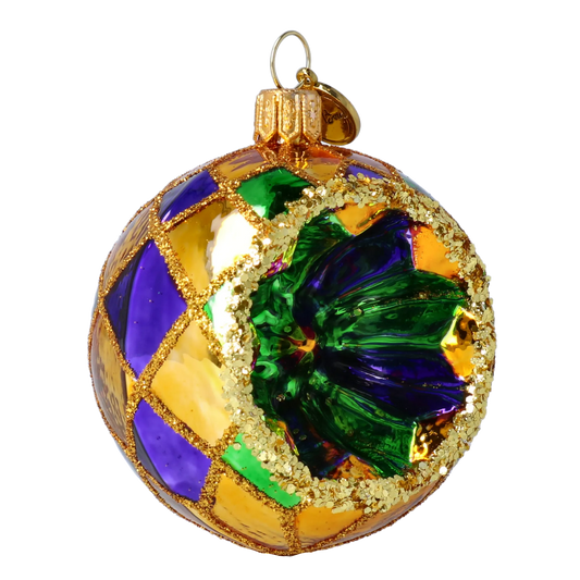 Gilded Emerald Starburst Reflector Premium christmas glass ornament 2024-016