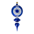 Cobalt Polar Echo | Hand-Painted Glass Ornament | Blubom 2024-026
