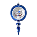 Cobalt Frost Sentinel | Hand-Painted Glass Ornament | Blubom 2024-028
