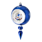 Cobalt Frost Sentinel | Hand-Painted Glass Ornament | Blubom 2024-028