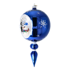 Cobalt Frost Sentinel | Hand-Painted Glass Ornament | Blubom 2024-028