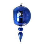 Cobalt Frost Sentinel | Hand-Painted Glass Ornament | Blubom 2024-028