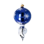 Azure Polar Resonance | Hand-Painted Glass Ornament | Blubom 2024-029