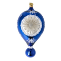Cobalt Arctic Radiance | Hand-Painted Glass Ornament | Blubom 2024-032