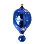 Cobalt Arctic Radiance | Hand-Painted Glass Ornament | Blubom 2024-032