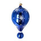 Cobalt Arctic Radiance | Hand-Painted Glass Ornament | Blubom 2024-032