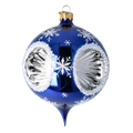 Cobalt Arctic Echo | Hand-Painted Glass Ornament | Blubom 2024-035