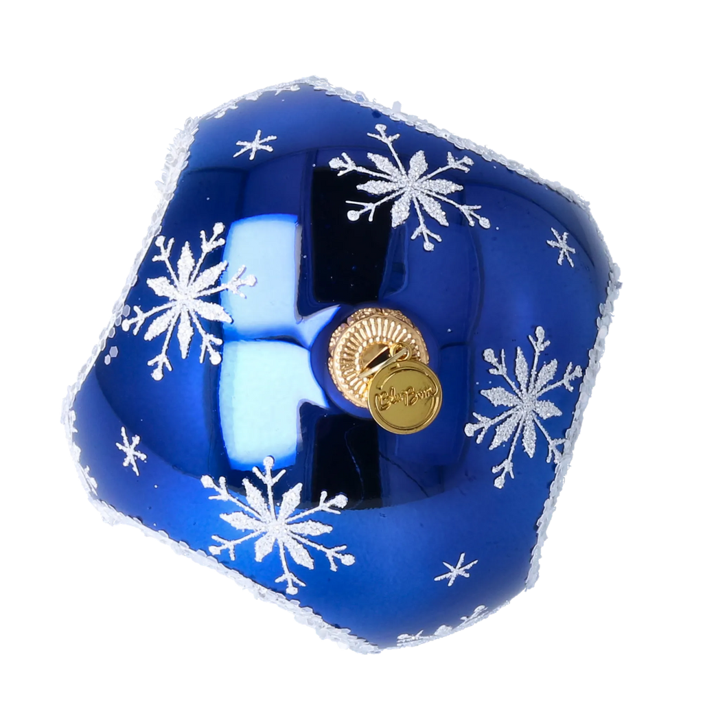 Cobalt Arctic Echo | Hand-Painted Glass Ornament | Blubom 2024-035