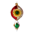 Garnet Ivory Solstice | Hand-Painted Glass Ornament | Blubom 2024-037