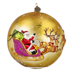 Gilded Midnight Ascent | Hand-Painted Glass Ornament | Blubom 2024-040