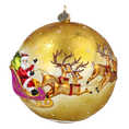Load image into Gallery viewer, Golden Starlight Sleigh Premium christmas glass ornament 2024-040

