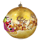 Gilded Midnight Ascent | Hand-Painted Glass Ornament | Blubom 2024-040