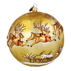 Gilded Midnight Ascent | Hand-Painted Glass Ornament | Blubom 2024-040