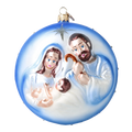 Azure Reverence | Hand-Painted Glass Ornament | Blubom 2024-041