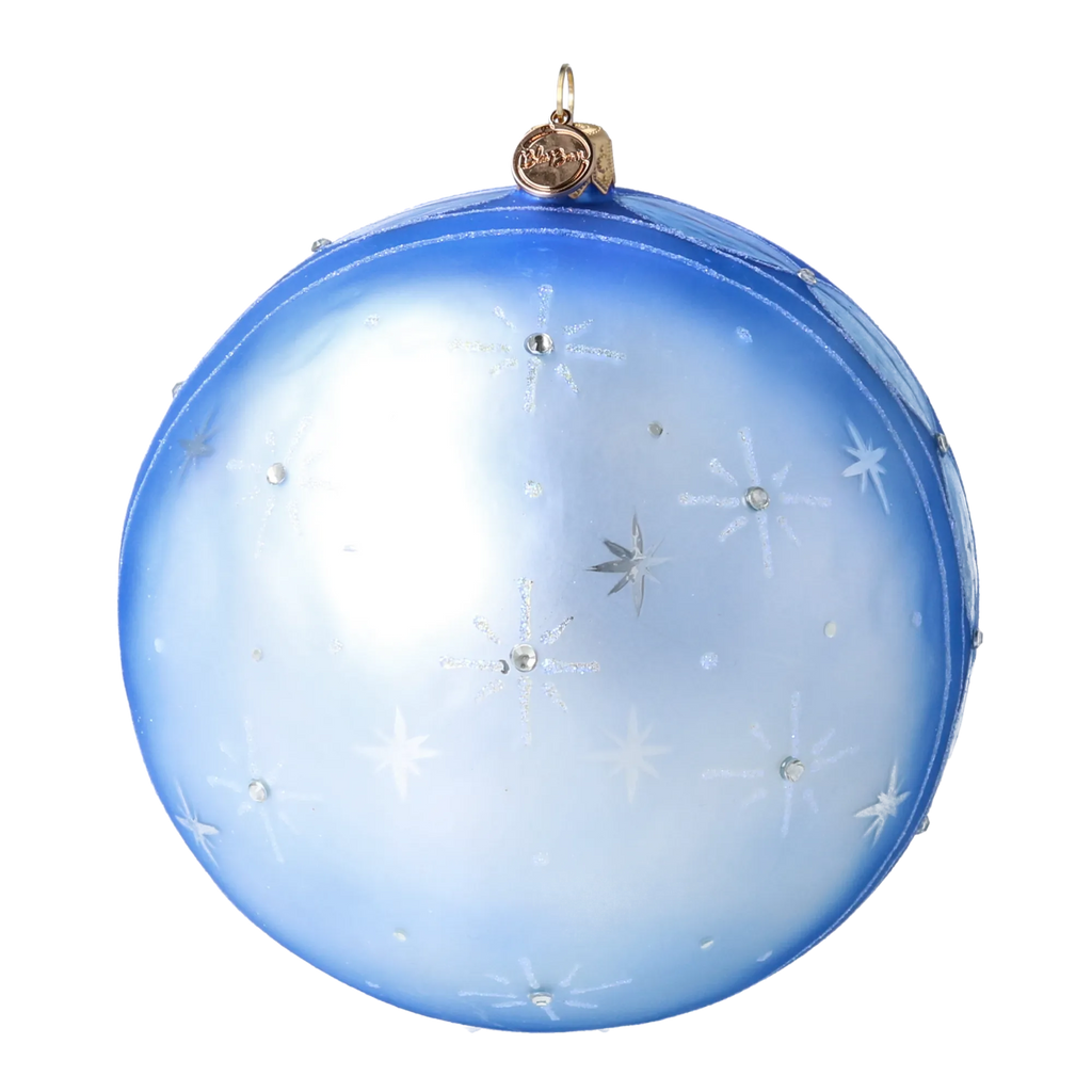 Azure Reverence | Hand-Painted Glass Ornament | Blubom 2024-041