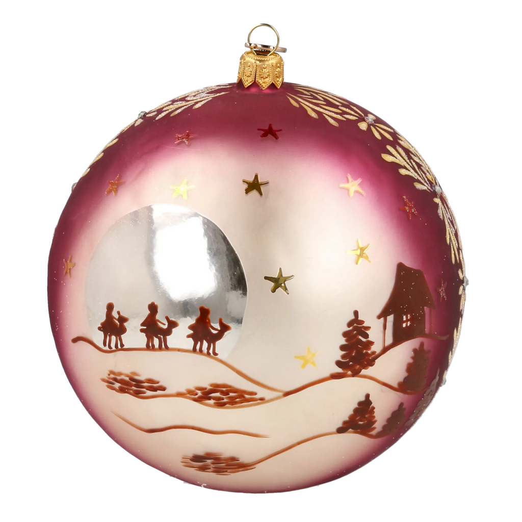 Velvet Silent Vigil | Hand-Painted Glass Ornament | Blubom 2024-042