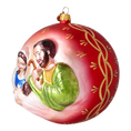 Load image into Gallery viewer, Crimson Holy Family Premium christmas glass ornament 2024-043

