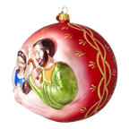 Crimson Benediction | Hand-Painted Glass Ornament | Blubom 2024-043