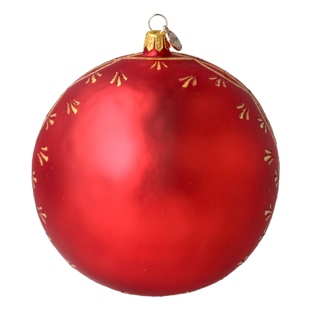 Crimson Benediction | Hand-Painted Glass Ornament | Blubom 2024-043