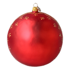 Crimson Benediction | Hand-Painted Glass Ornament | Blubom 2024-043