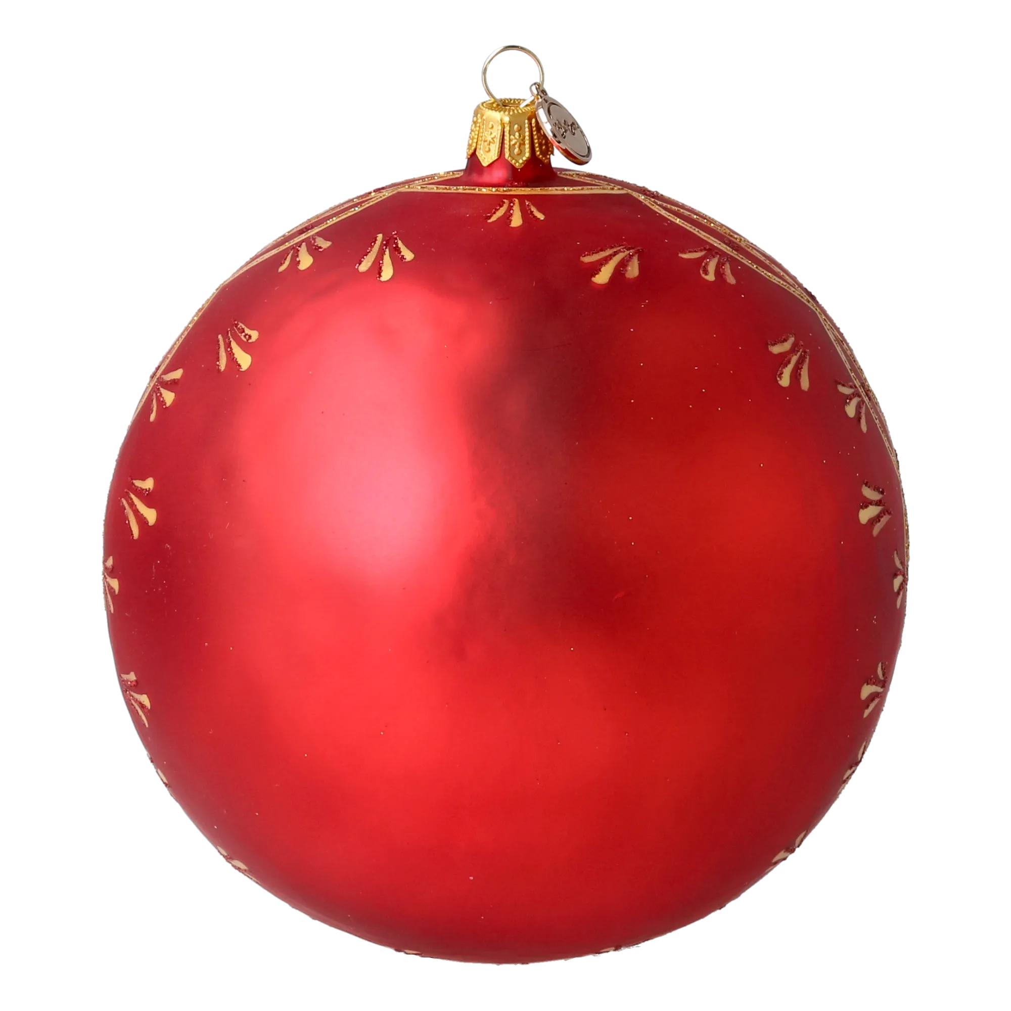 Crimson Benediction | Hand-Painted Glass Ornament | Blubom 2024-043