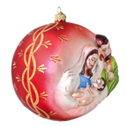 Crimson Benediction | Hand-Painted Glass Ornament | Blubom 2024-043