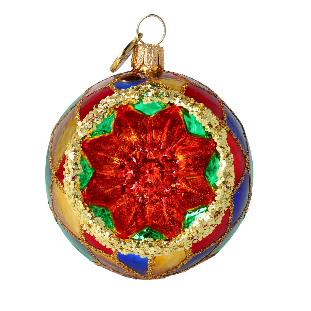 Gilded Cathedral Resonance | Hand-Painted Glass Ornament | Blubom 2024-050