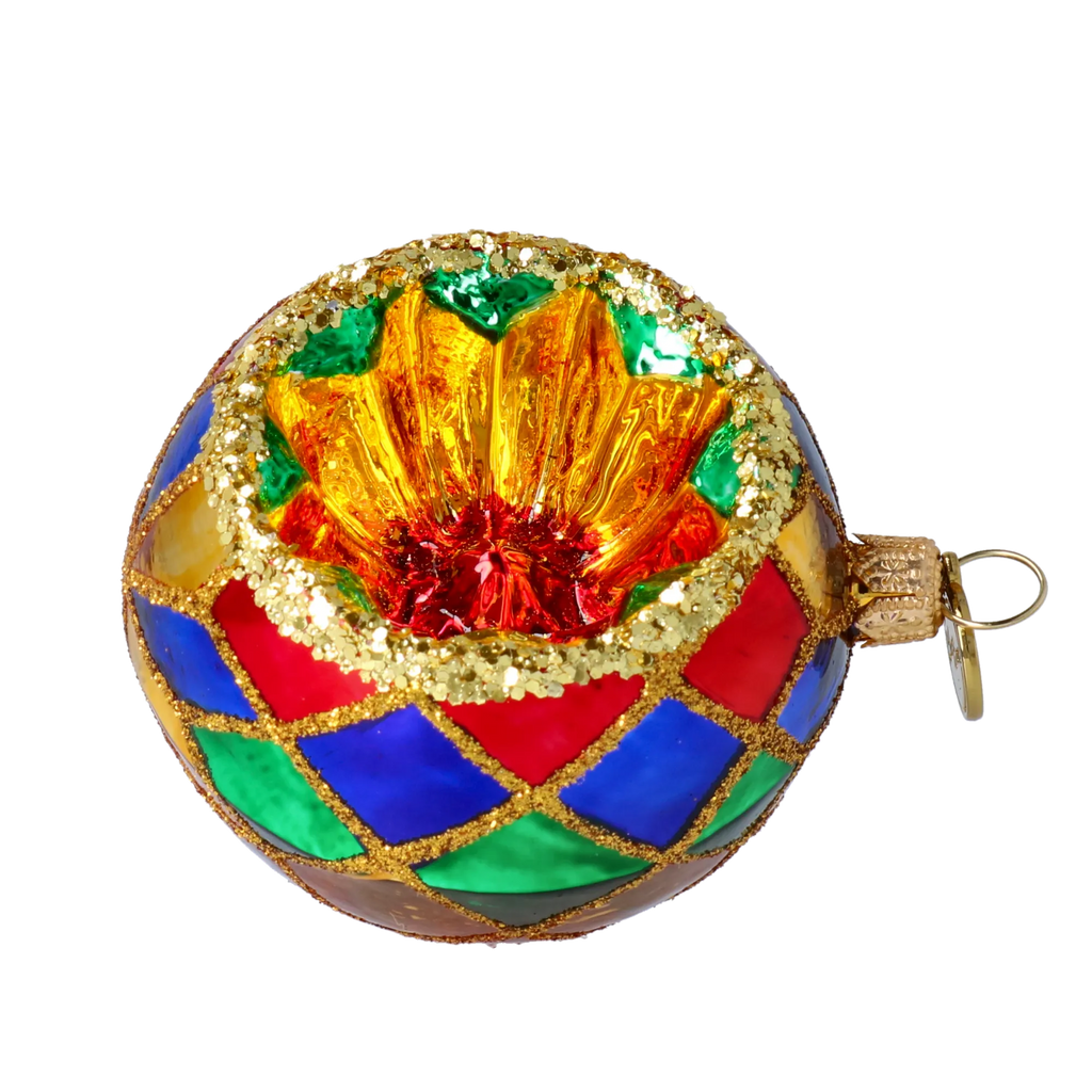 Gilded Cathedral Resonance | Hand-Painted Glass Ornament | Blubom 2024-050