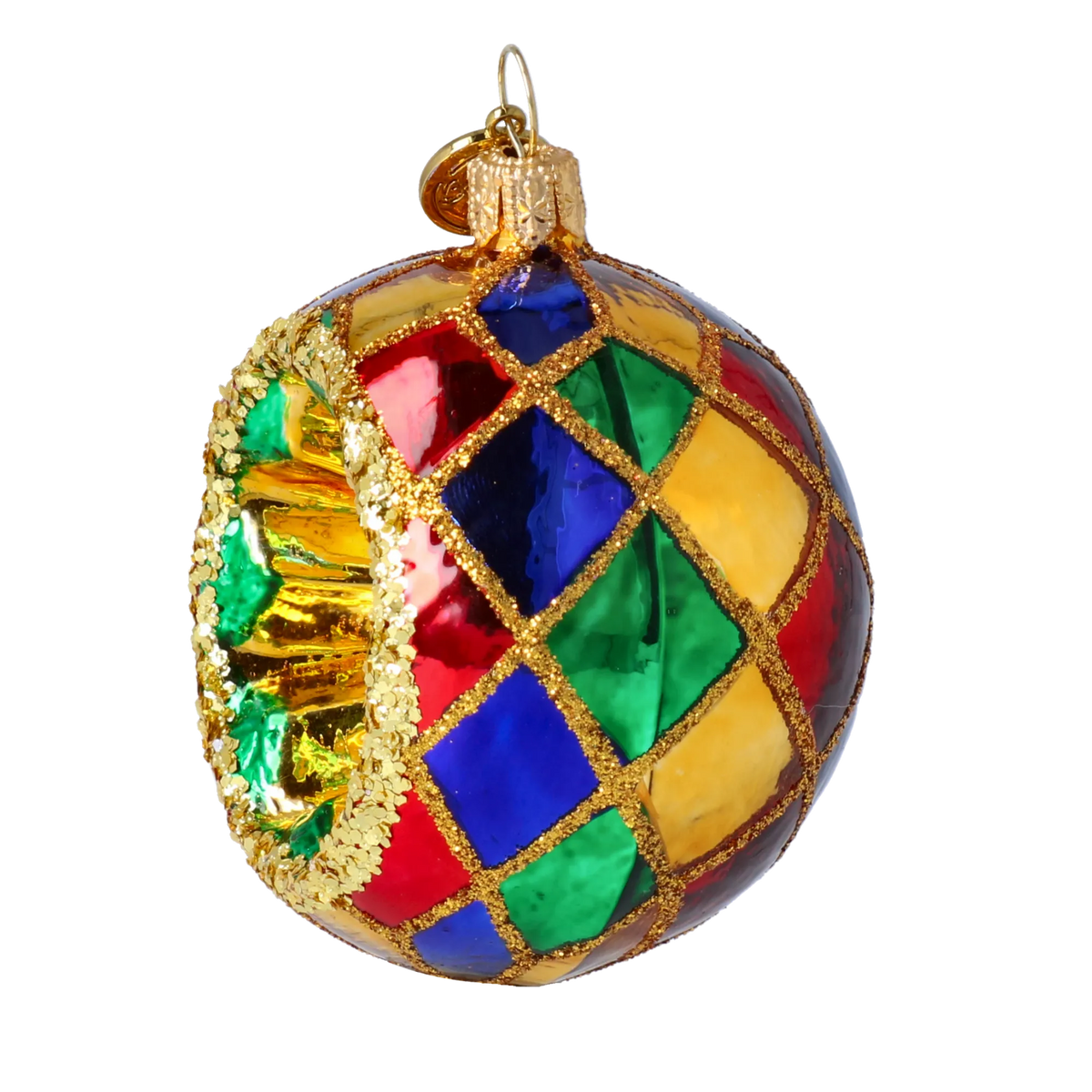 Gilded Cathedral Resonance | Hand-Painted Glass Ornament | Blubom 2024-050