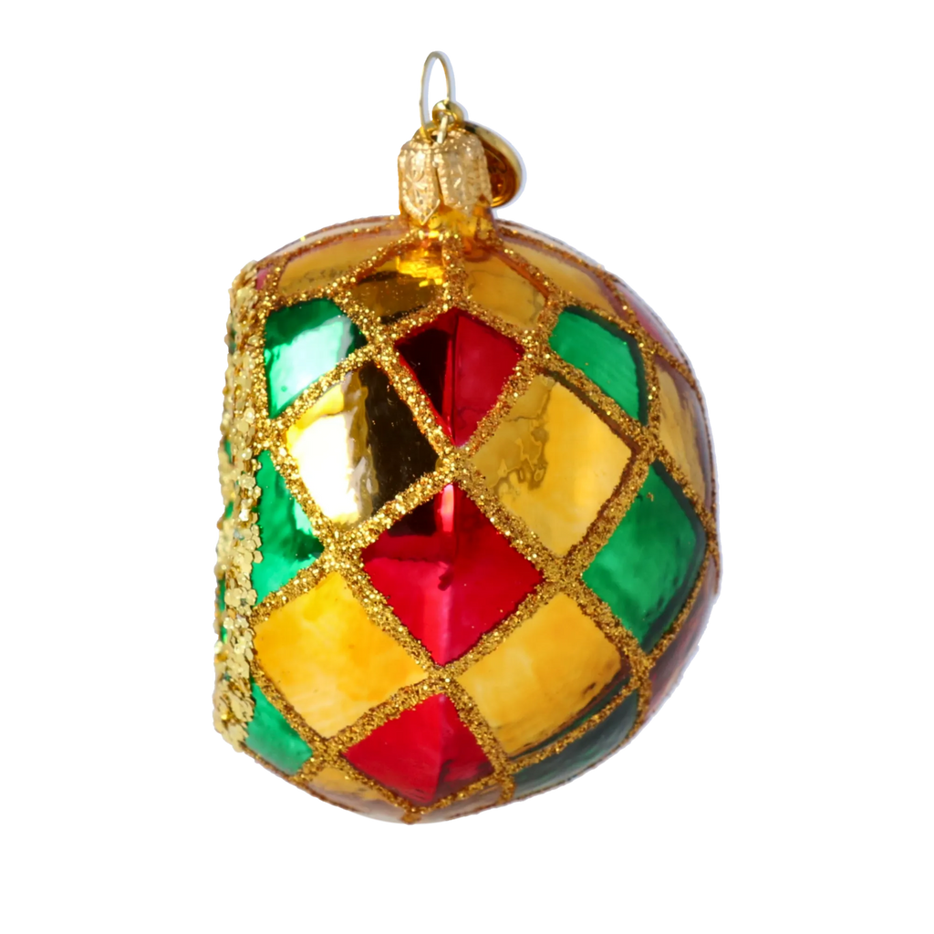 Gilded Ember Echo | Hand-Painted Glass Ornament | Blubom 2024-051