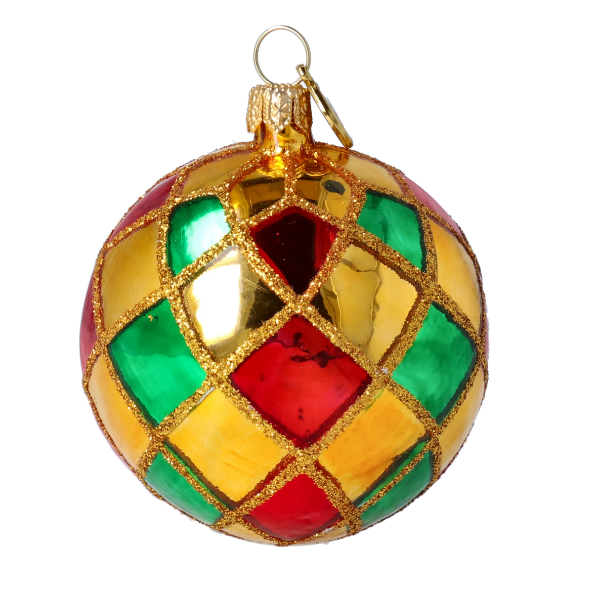 Gilded Ember Echo | Hand-Painted Glass Ornament | Blubom 2024-051