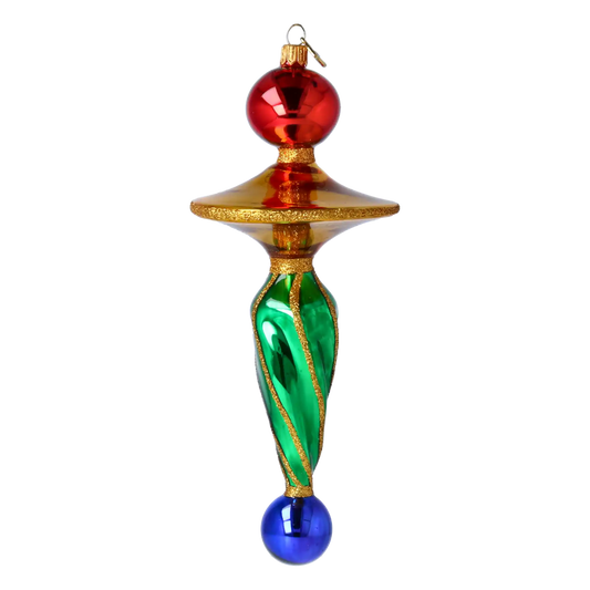 Celestial Spire Glass Christmas ornament Retro Glass Reflector Ornament