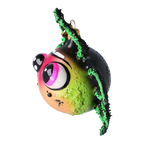 Inquisitive Neon Weaver | Hand-Painted Glass Ornament | Blubom 2024-054