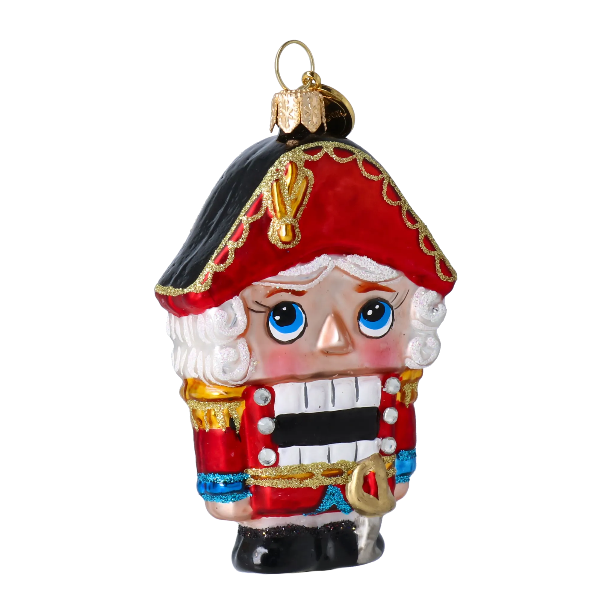 Christmas Nutcracker. Handmade Glass Christmas ornament. 2024-064