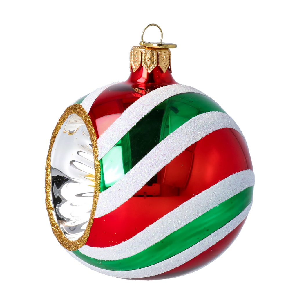 Gilded Solar Echo | Hand-Painted Glass Ornament | Blubom 2024-067