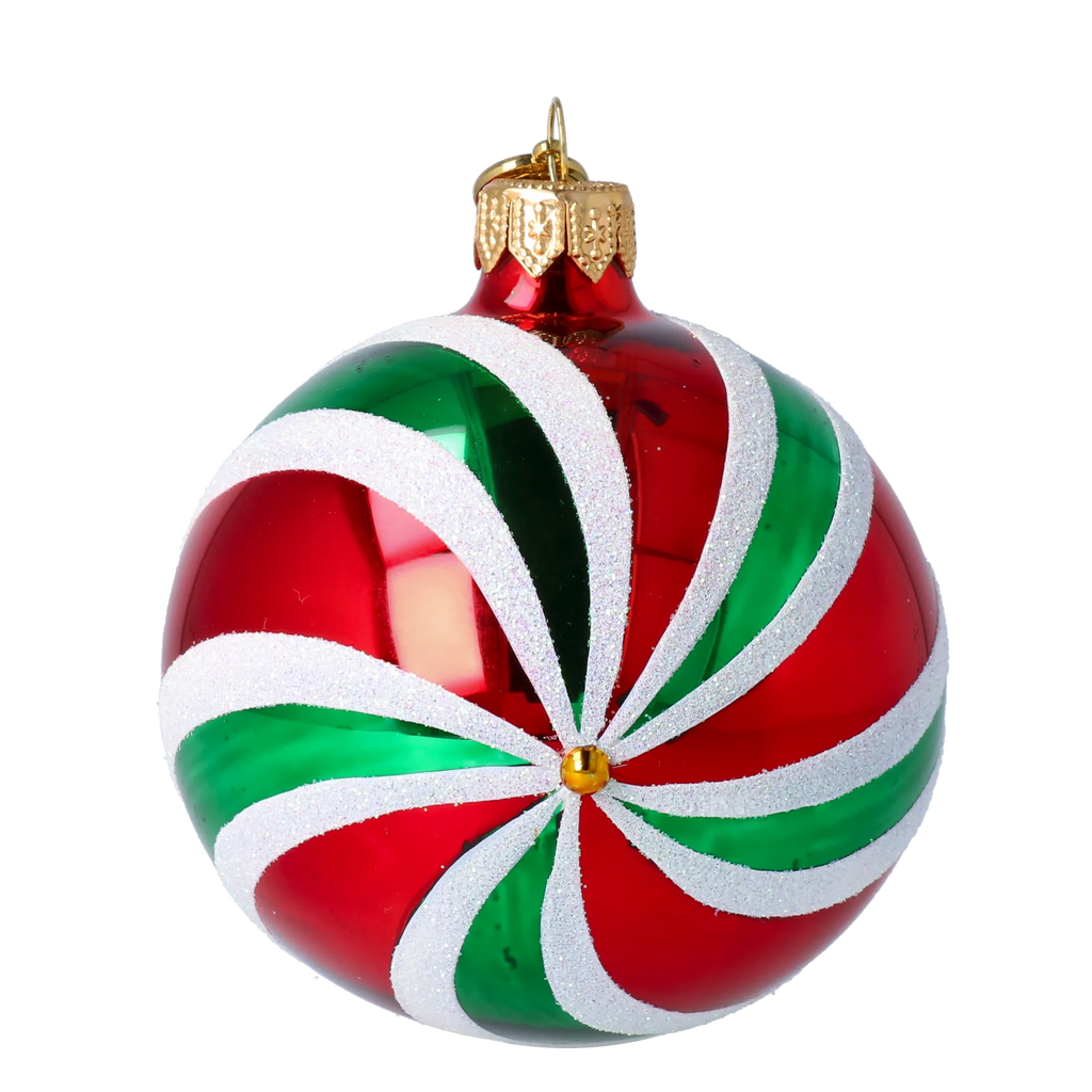 Gilded Solar Echo | Hand-Painted Glass Ornament | Blubom 2024-067