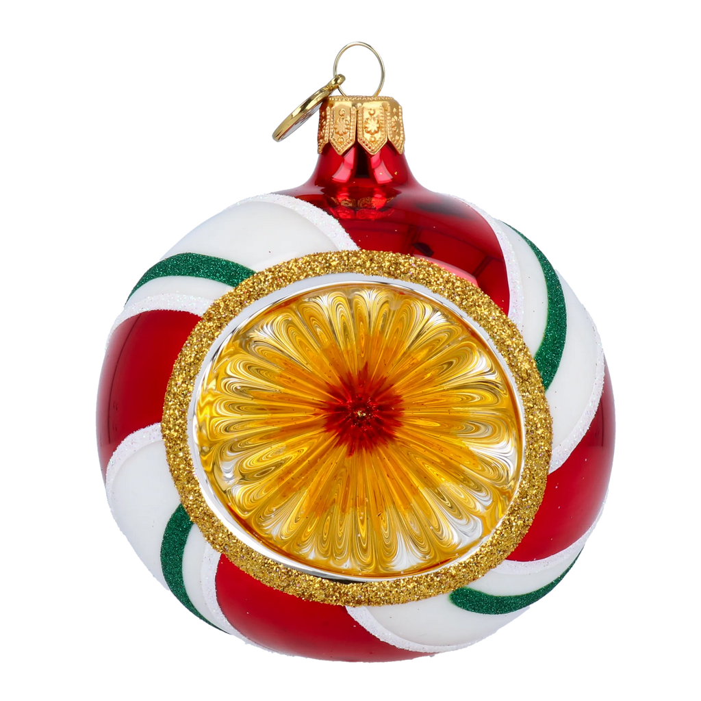 Ruby Solaris Echo | Hand-Painted Glass Ornament | Blubom 2024-068