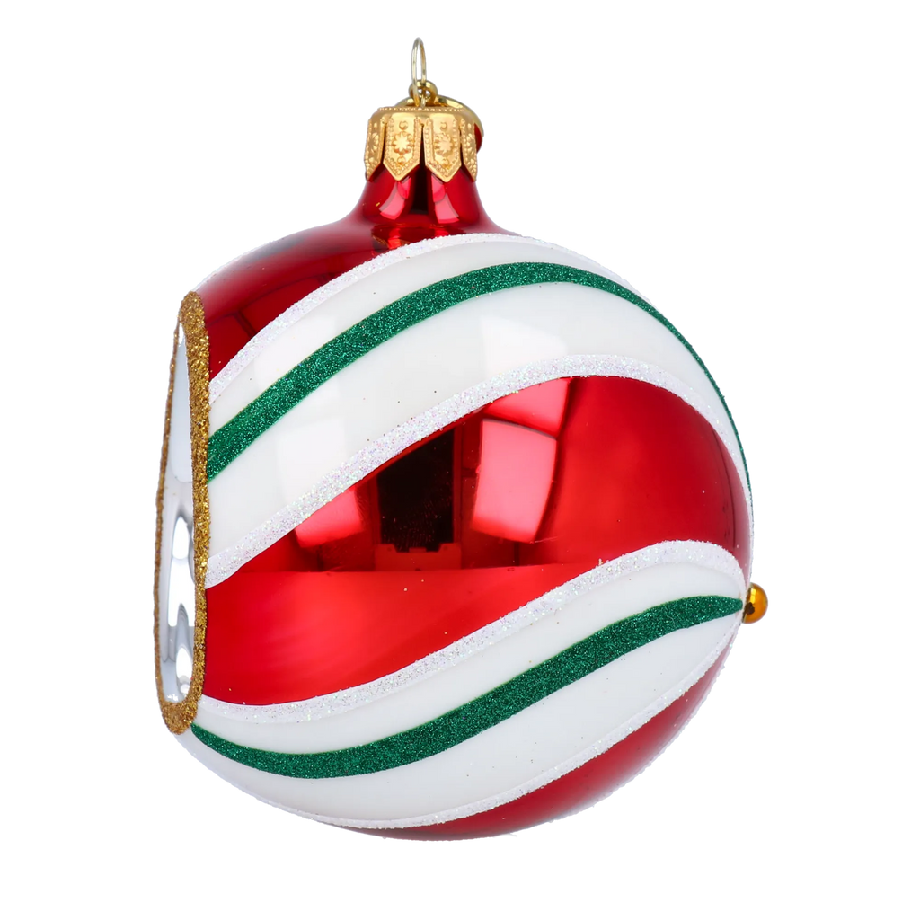 Ruby Solaris Echo | Hand-Painted Glass Ornament | Blubom 2024-068