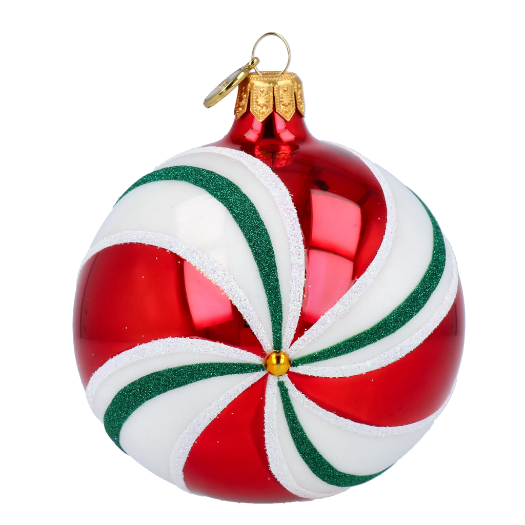 Ruby Solaris Echo | Hand-Painted Glass Ornament | Blubom 2024-068