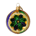 Nocturne Emerald Pulse | Hand-Painted Glass Ornament | Blubom 2024-069