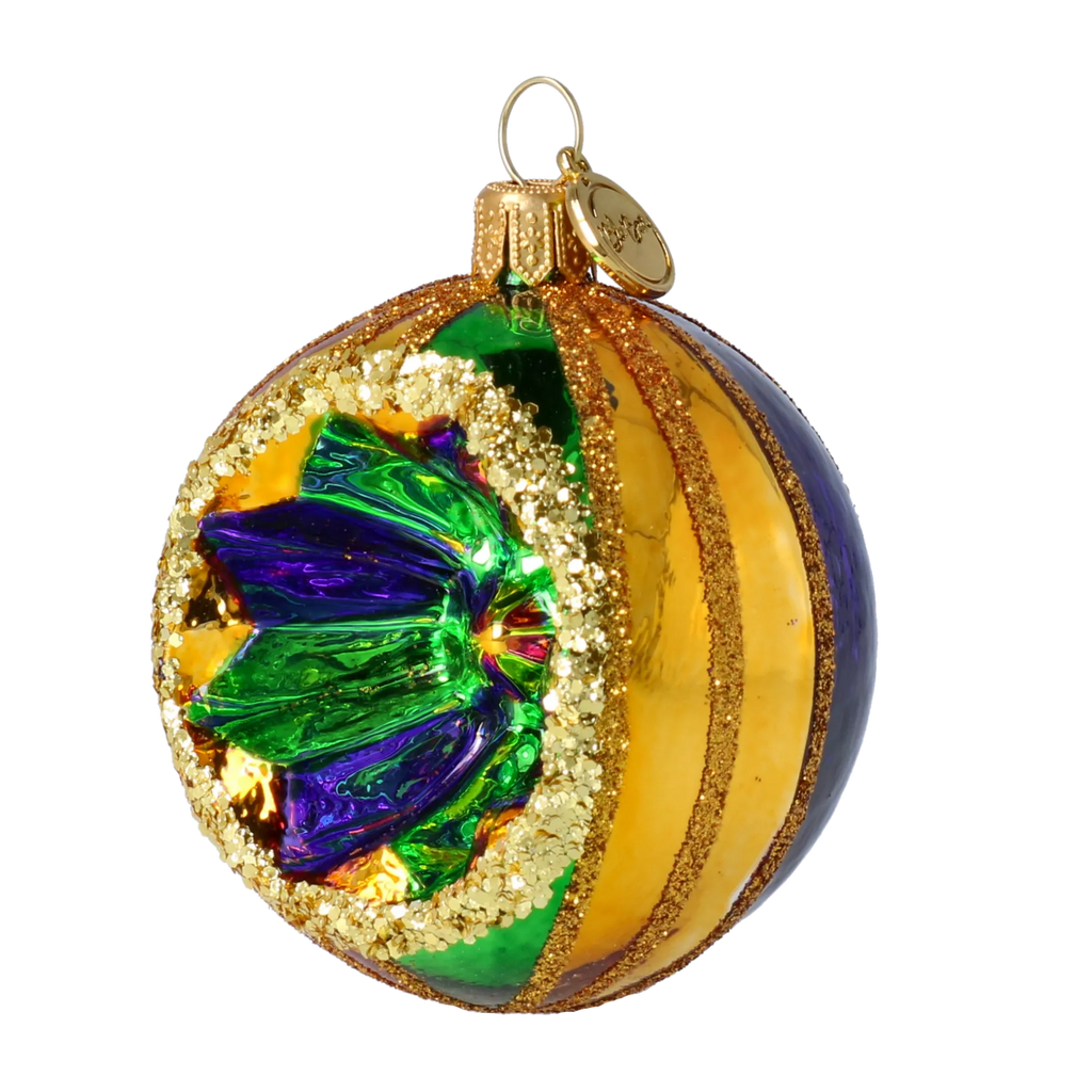 Nocturne Emerald Pulse | Hand-Painted Glass Ornament | Blubom 2024-069