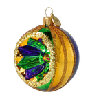 Nocturne Emerald Pulse | Hand-Painted Glass Ornament | Blubom 2024-069