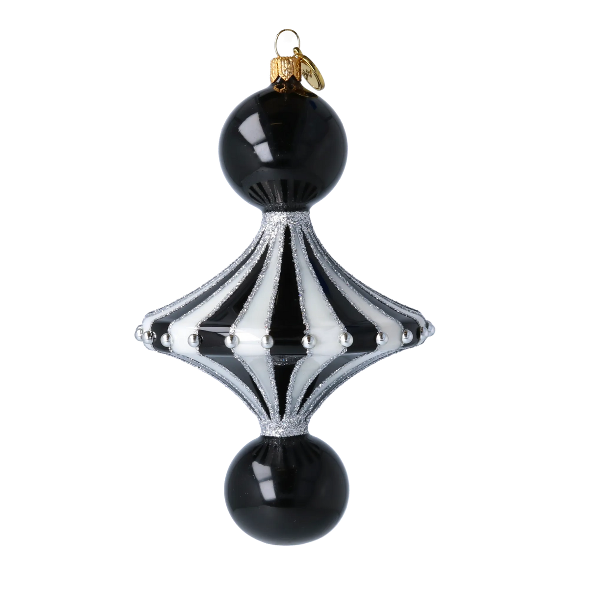 Obsidian Echo | Hand-Painted Glass Ornament | Blubom 2024-071