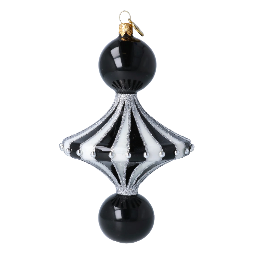 Obsidian Echo | Hand-Painted Glass Ornament | Blubom 2024-071