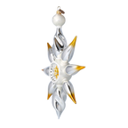 Silvered Amber Zenith | Hand-Painted Glass Ornament | Blubom 2024-082