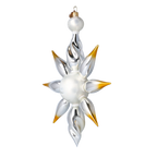 Silvered Amber Zenith | Hand-Painted Glass Ornament | Blubom 2024-082