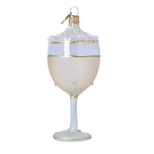 Golden Frost Goblet Premium christmas glass ornament 2024-085