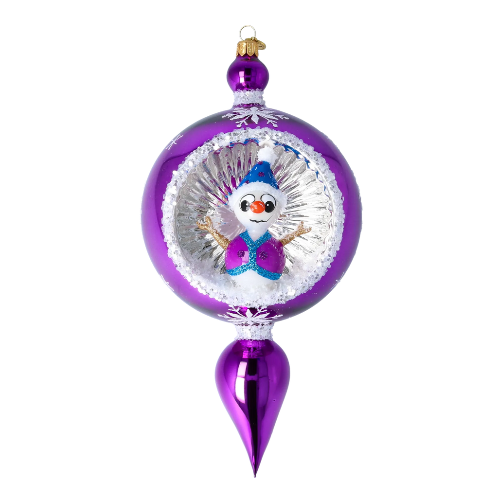 Joyful Amethyst Envoy | Hand-Painted Glass Ornament | Blubom 2024-087