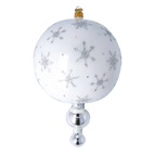 Serene Alabaster Seraph | Hand-Painted Glass Ornament | Blubom 2024-088